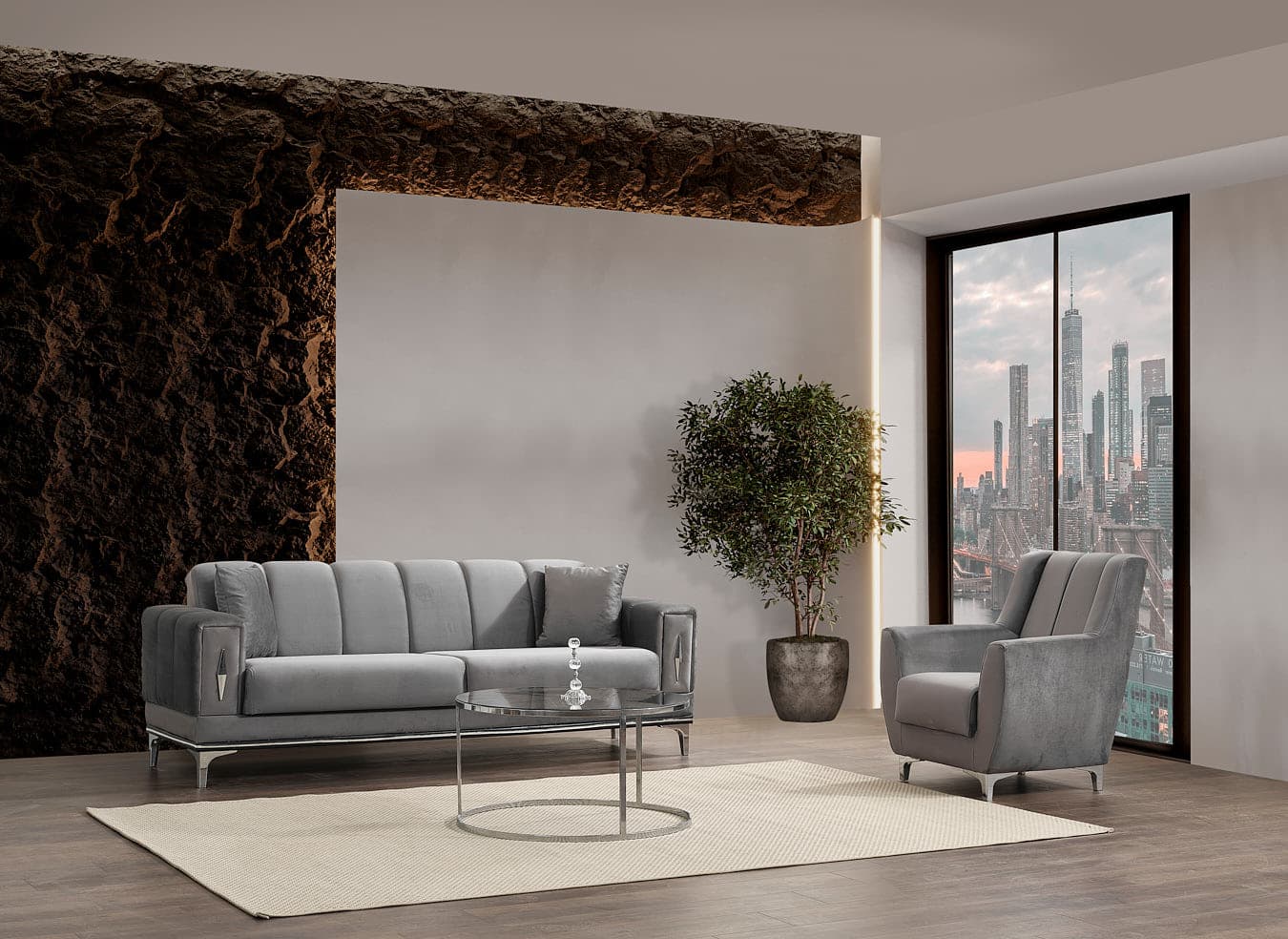 Almond Oturma Odası Takımı